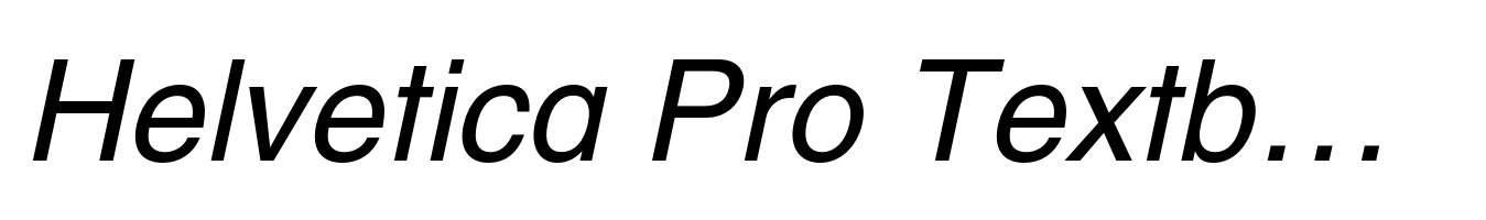 Helvetica Pro Textbook Oblique